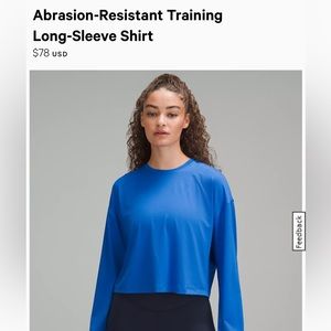 Lululemon long sleeve shirt - color light blue - size 6